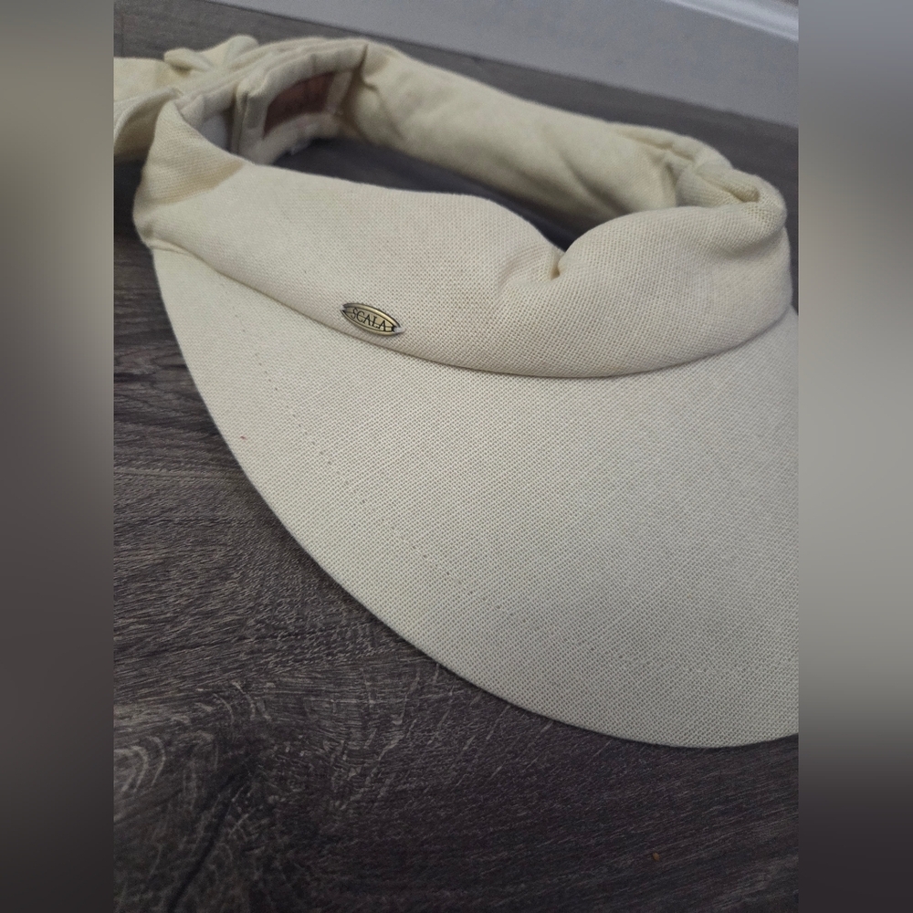 Scala Women's 100% Cotton Visor Hat NWT - Picture 3 of 9